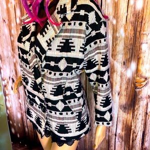 BNCU Nordstrom Woven Jacquard Moto Jacket Sz S